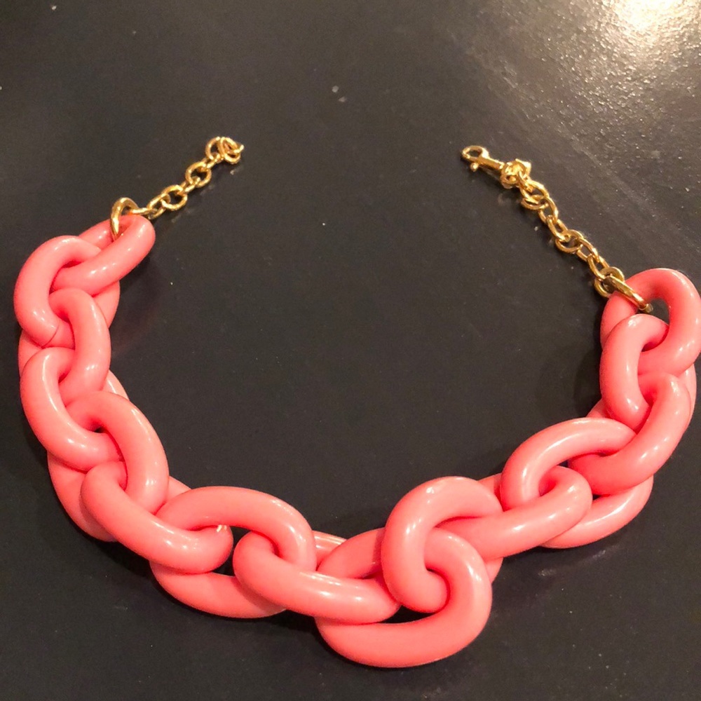 Hot Pink Coach Chain Necklace